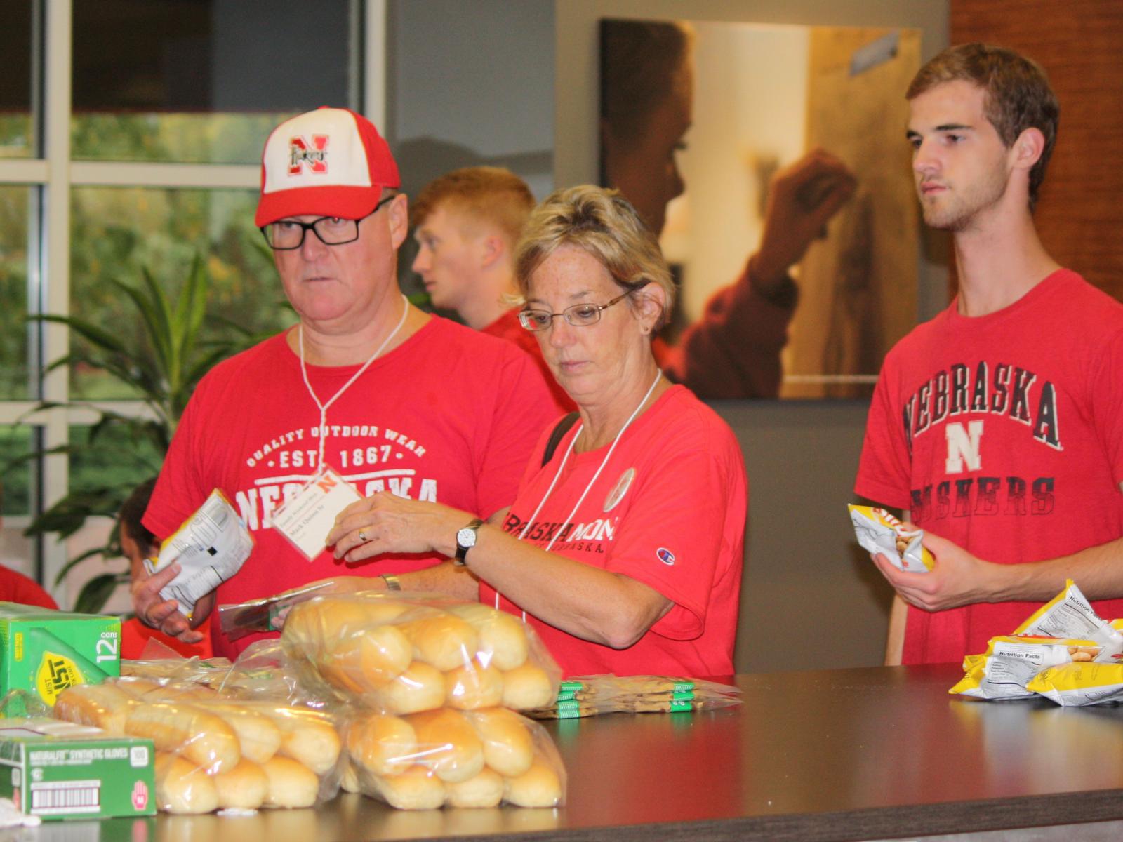 Hot dog snacks at the Husker Watch Party.