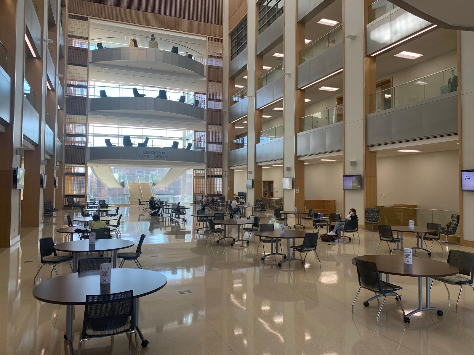 Great hall in the Howard Hawkes College of Business.