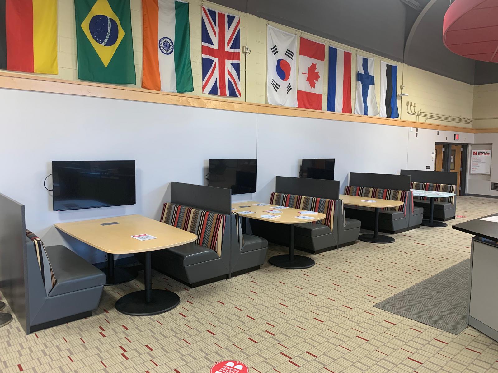 study booths inside Henzlik Hall.