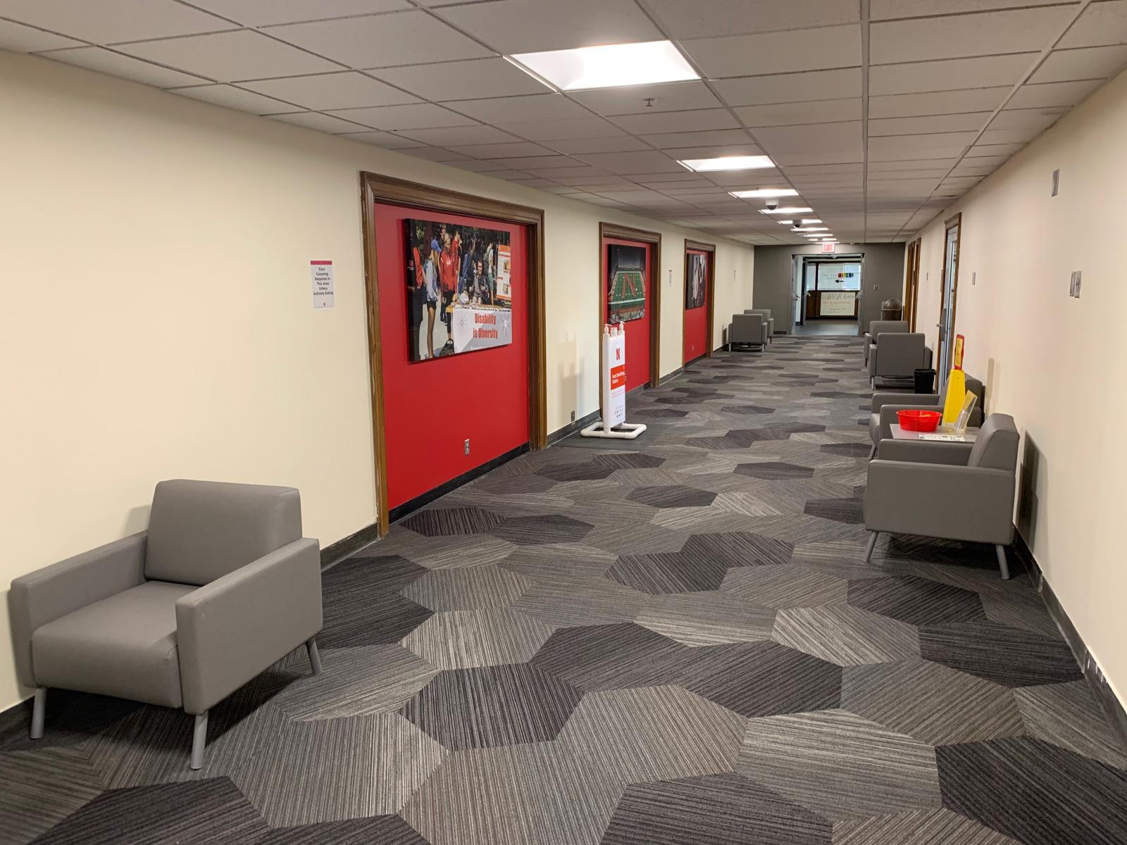 study spaces on the 3rd level of Nebraska Union.