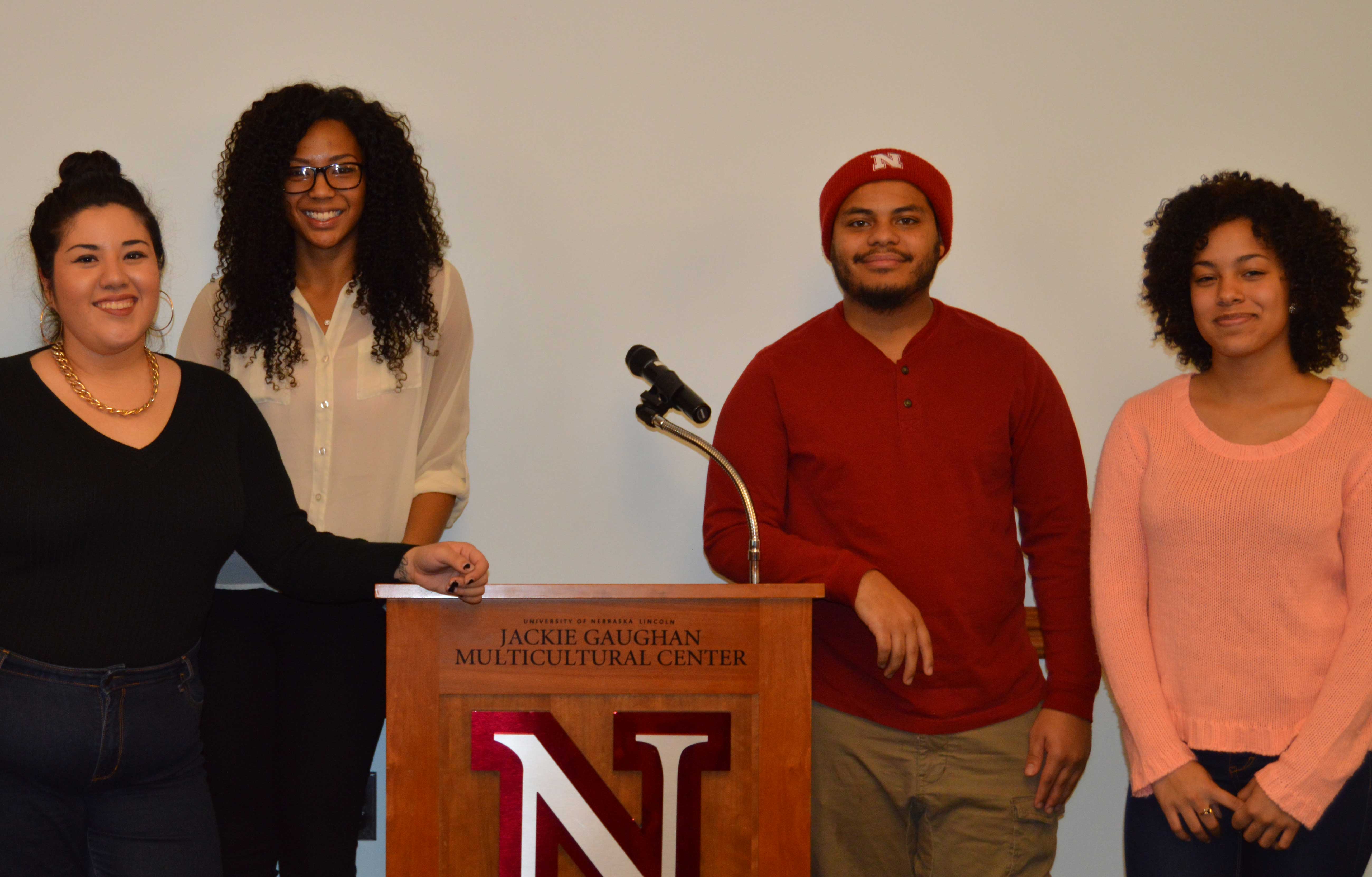 Students present at the Jackie Gaughan Multicultural Center