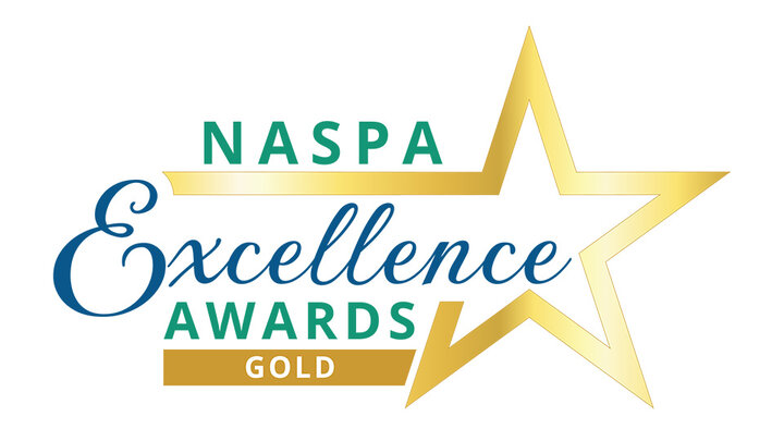 Badge for the Gold NASPA Excellence Award.