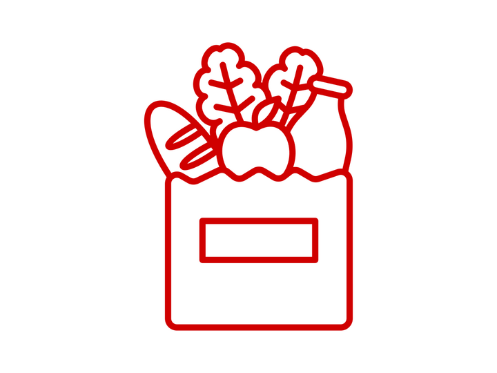icon of a grocery bag full of produce