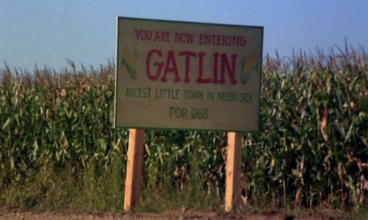 Gatlin town sign from Children of the Corn