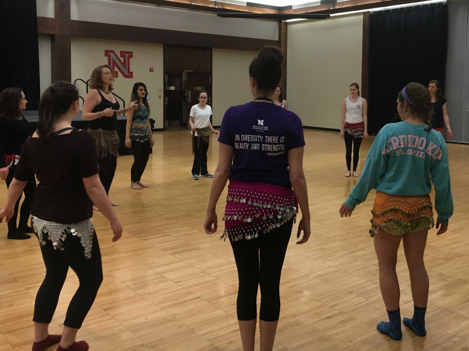 Students bellydancing at the University of Nebraska-Lincoln