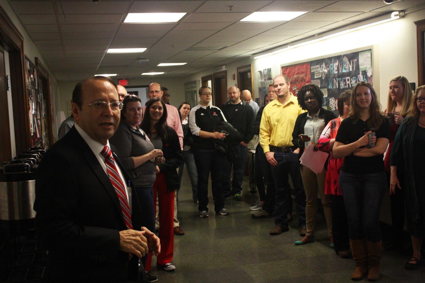 Student Affairs staff members attend Franco Friday