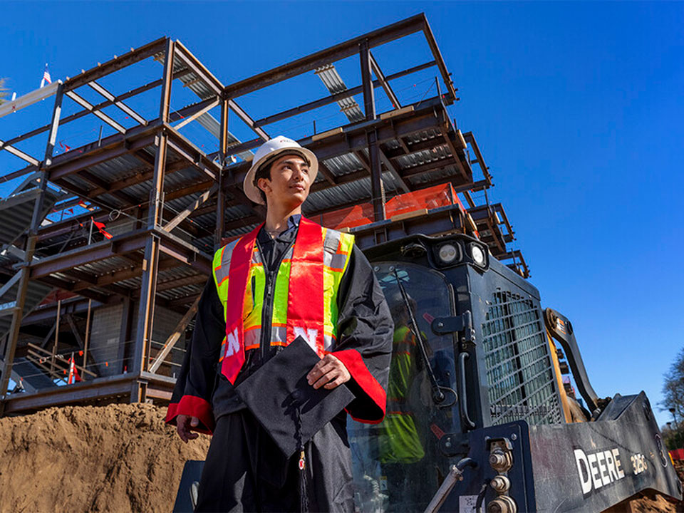 Yajyoo Shrestha, a graduating senior in civil engineering