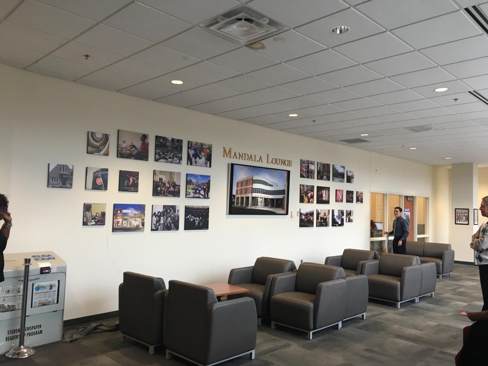 New portrait gallery in the Mandala Lounge at the University of Nebraska