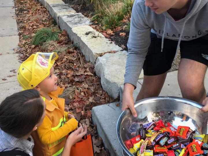 Members of the fraternity and sorority community at the University of Nebraska-Lincoln annually host a trick or treat event for children.