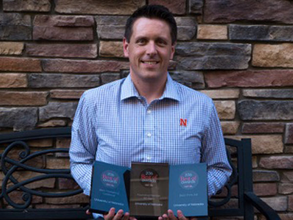 Tony Rathgeber with awards