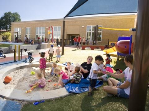 Children play at the UNL Children's Center.