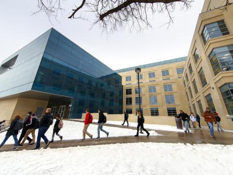 Students in snow