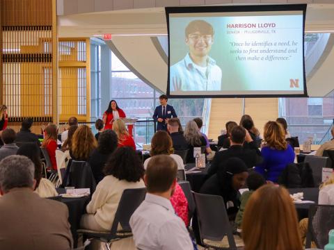 Student Luminaries award reception at Hawks Hall