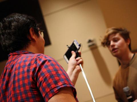 Slam Poetry selfies at Our Nebraska