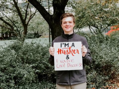 Peter Owens, a sophomore economics major from Omaha, participated in a Converge Nebraska conversation this semester. The program pairs two students of different political ideologies for conversations about their beliefs.