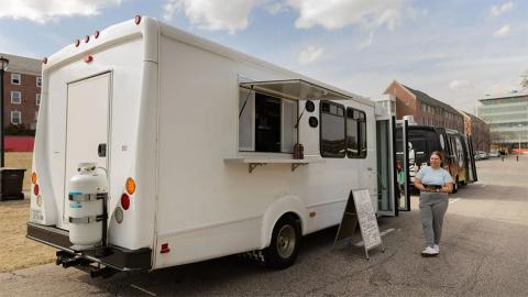 Foodtrucks are pictured outside of Willa S. Cather Dining Complex for the RHA's Battle of the Halls competition on Thursday, March 30, 2023, in Lincoln, Nebraska.   [photo by Emma Storms | Daily Nebraskan]