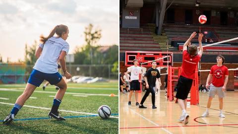 Outdoor soccer. Indoor volleyball. (courtesy image)