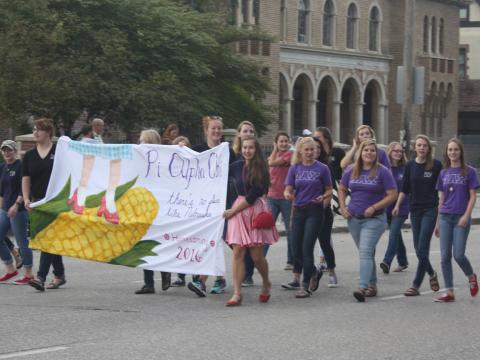 Pi Alpha Chi participates in homecoming parade